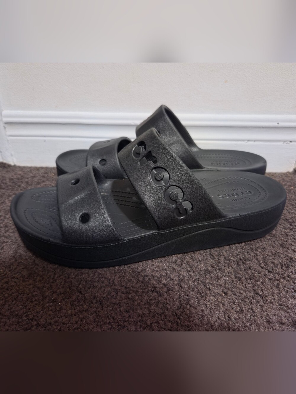 Croc Baya Platform Sandal - W8 Black